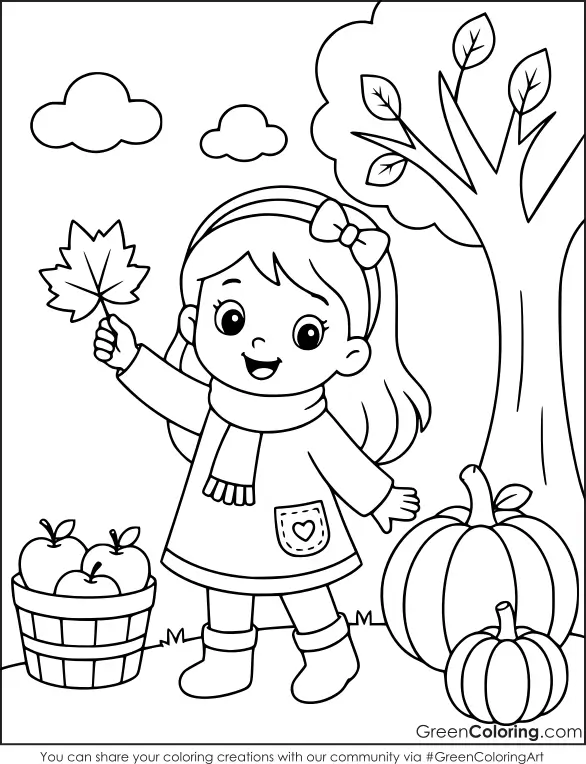 Free Fall Coloring Pages PDF Printable