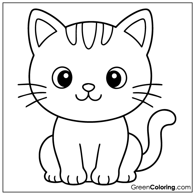 Free Cat Coloring Page