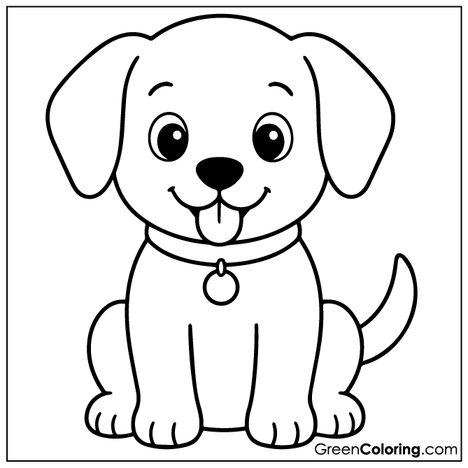 Free Dog Coloring Page