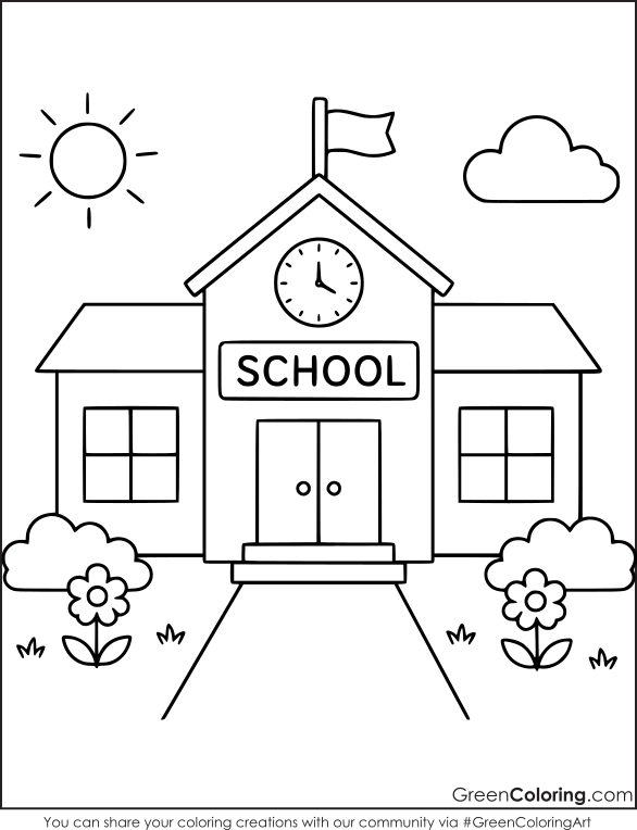 Coloring Pages of School