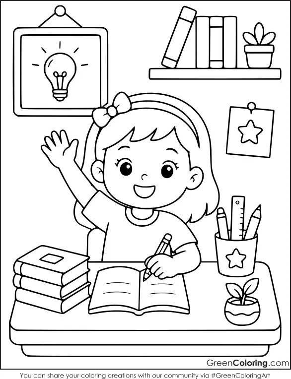 School Coloring Page