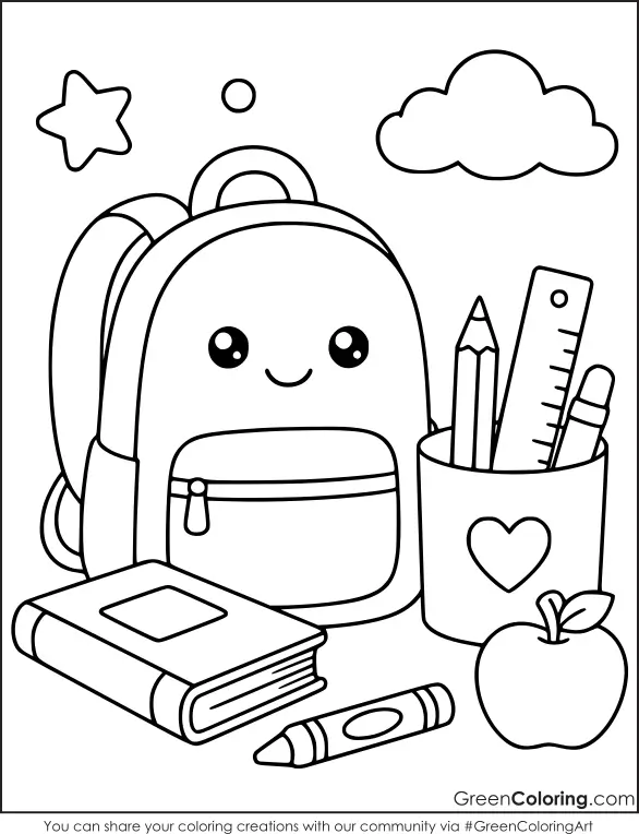 Free School Coloring Pages PDF