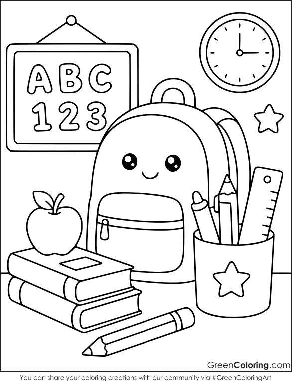Free School Coloring Pages PDF