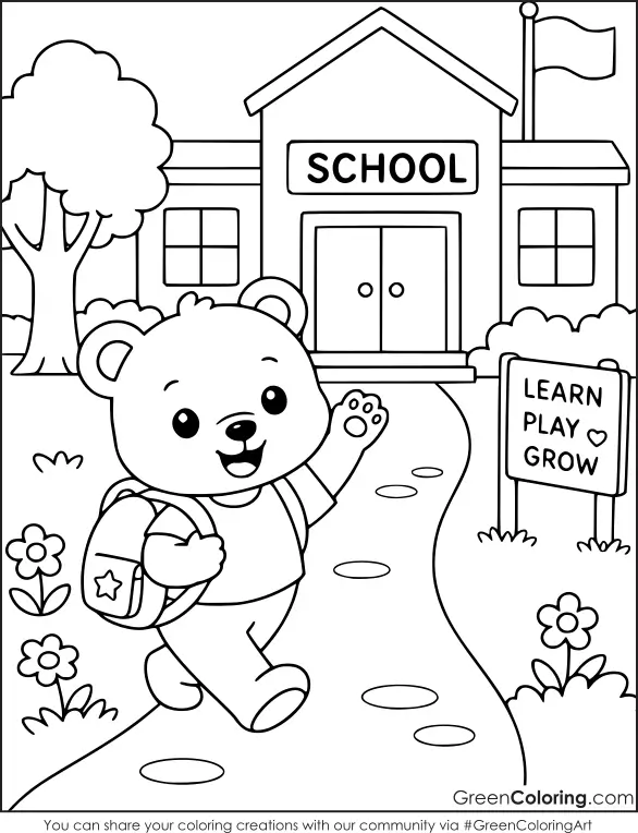 Free School Coloring Pages for Kids