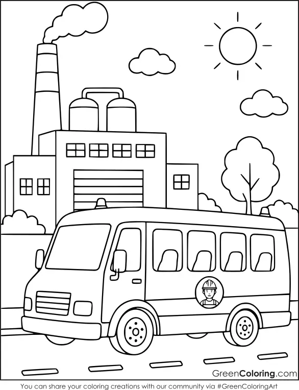 Bus Coloring Pages