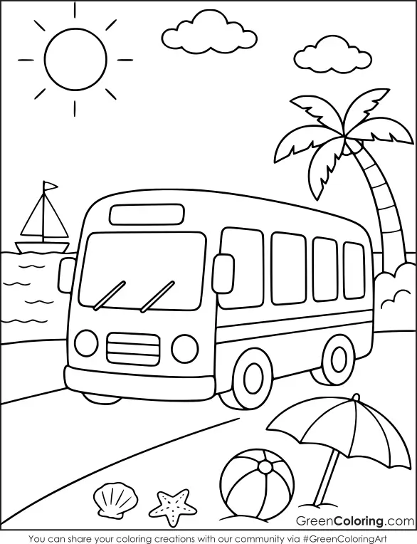 Bus Coloring Pages