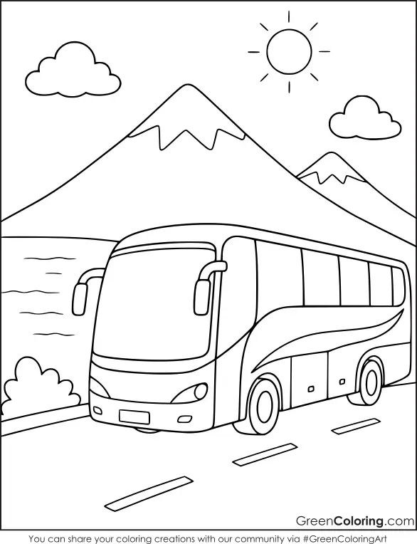 Free Bus Coloring Pages