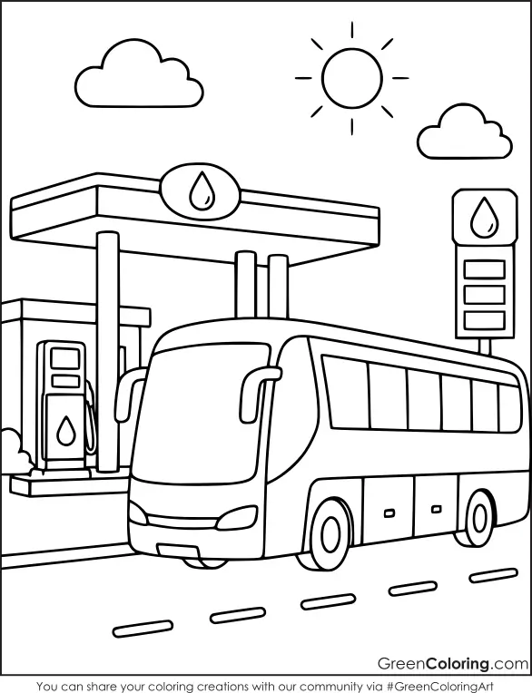 Printable Bus Coloring Pages Free to Print