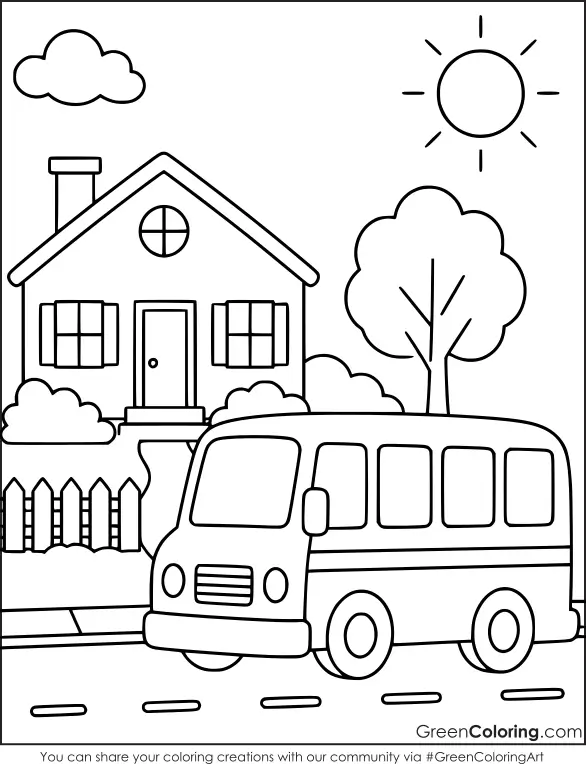 Bus Coloring Pages