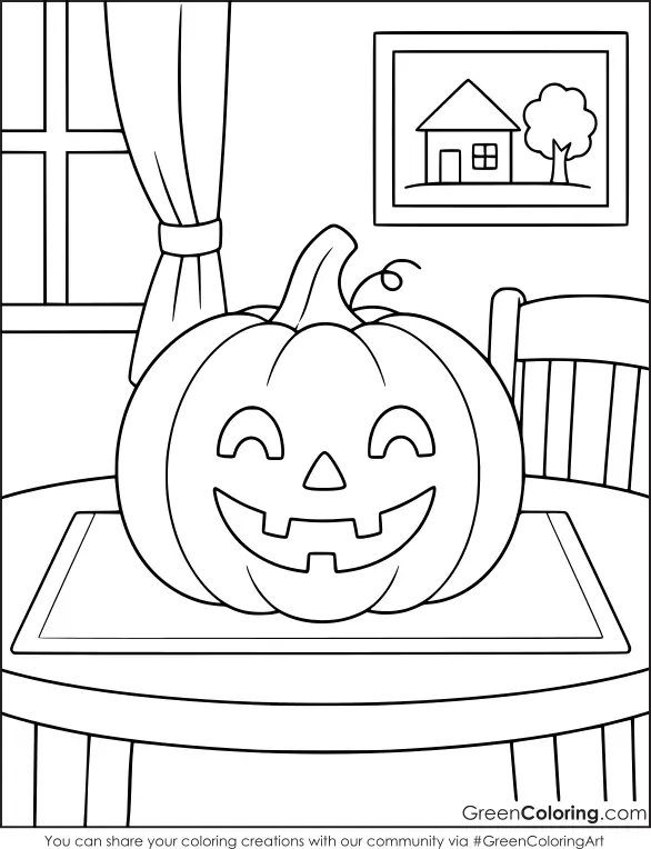 Pumpkin Halloween Coloring Pages PDF
