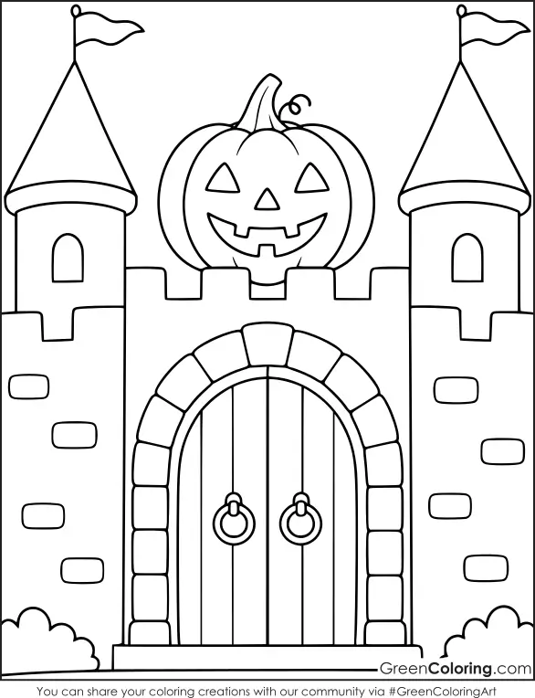 Pumpkin Easy Coloring Pages