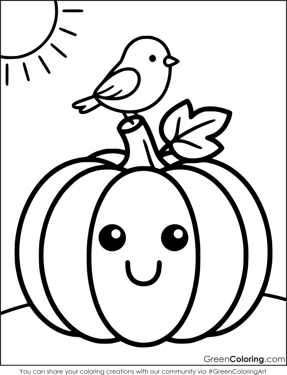 Pumpkin Toddlers Coloring Pages