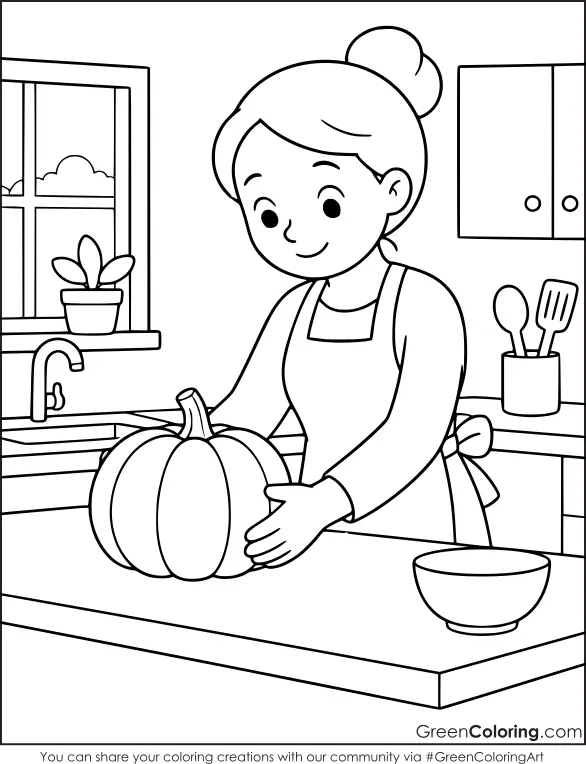 Pumpkin Simple Coloring Pages