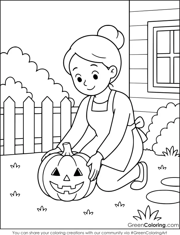 Simple Pumpkin Coloring Pages