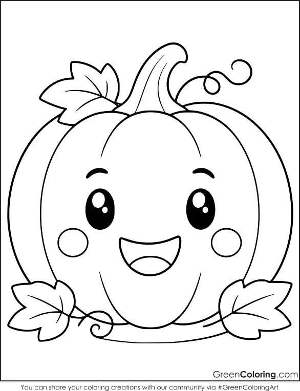 Easy Pumpkin Coloring Pages