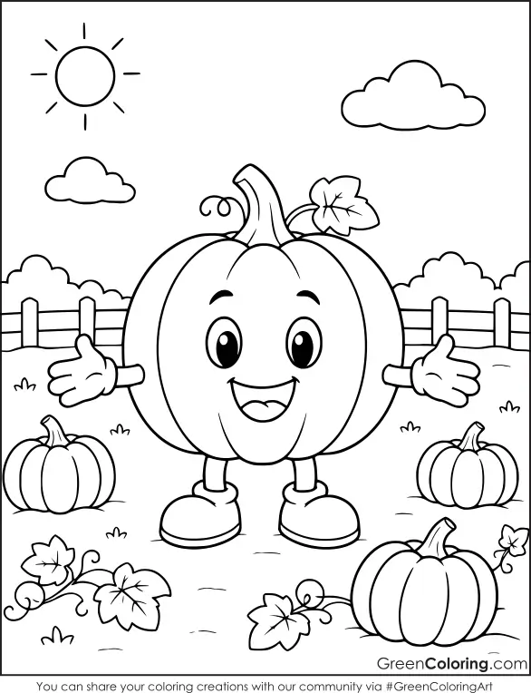 Pumpkin Coloring Sheets for Kids