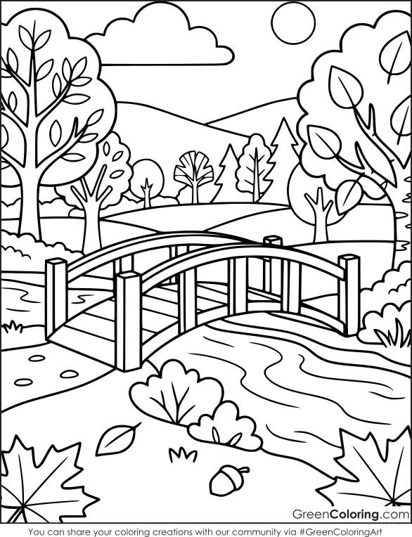 Cute fall coloring pages easy