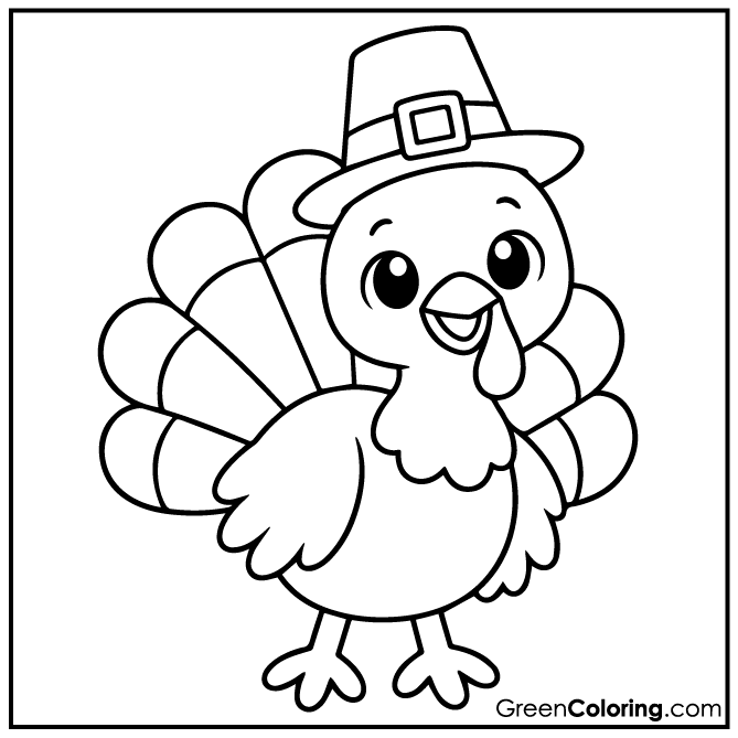 Turkey Coloring Pages: 20 Free Printable Thanksgiving PDFs